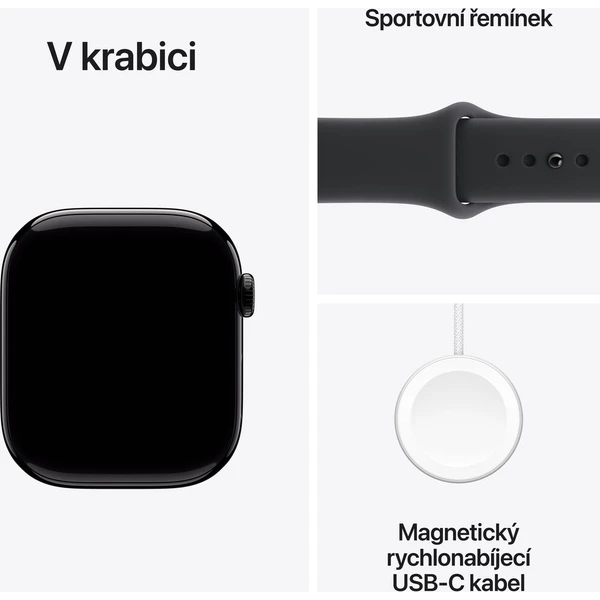 Apple Watch Series 11 (42mm) Klavírně černý hliník s černým sportovním řemínkem S/M (Další) - Chytré hodinky - Obrázek c5b65f9f8f2f4a9f9ad3b333a24c47de