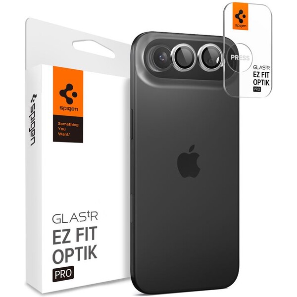 Spigen Glass tR EZ Fit Optik Pro skla iPhone Air silver (2 ks)