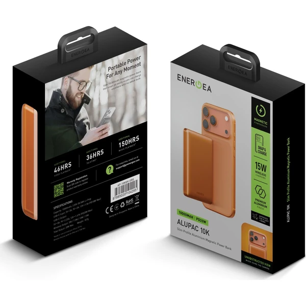 ENERGEA AluPac 10K MagSafe hliníková powerbanka, 10000mAh, oranžová - Powerbanky - Obrázek c5d109983c404b018f042611897ff0b3