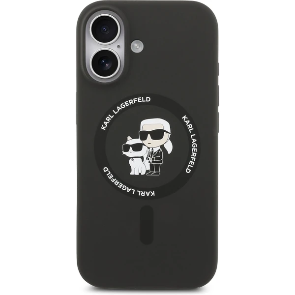 Karl Lagerfeld Liquid Silicone Karl and Choupette MagSafe kryt iPhone 17 černý - Pouzdra - Obrázek c5e7129c440642c3927f6db1769a0f07