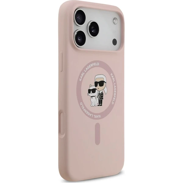 Karl Lagerfeld Liquid Silicone Karl and Choupette MagSafe kryt iPhone 18 Pro Max růžový - Pouzdra - Obrázek c6177edff50b49549f2b78a8f7be7930