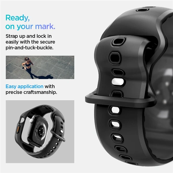 Spigen Liquid Air Pro kryt s řemínkem Apple Watch 10/11 (46mm) černý - Pouzdra - Obrázek c618734c5c9d4a40a78e2d5d504894c2