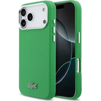 Lacoste PVC Iconic Petit Pique Metal Logo MagSafe kryt iPhone 17 Pro Max zelený - Pouzdra