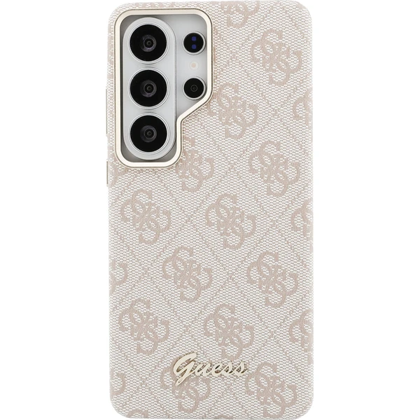 Guess PU 4G Script Metal Logo Magnetic kryt Samsung Galaxy S26 Ultra růžový - Pouzdra - Obrázek c64e78085aac4713bc643bfb7c411e35