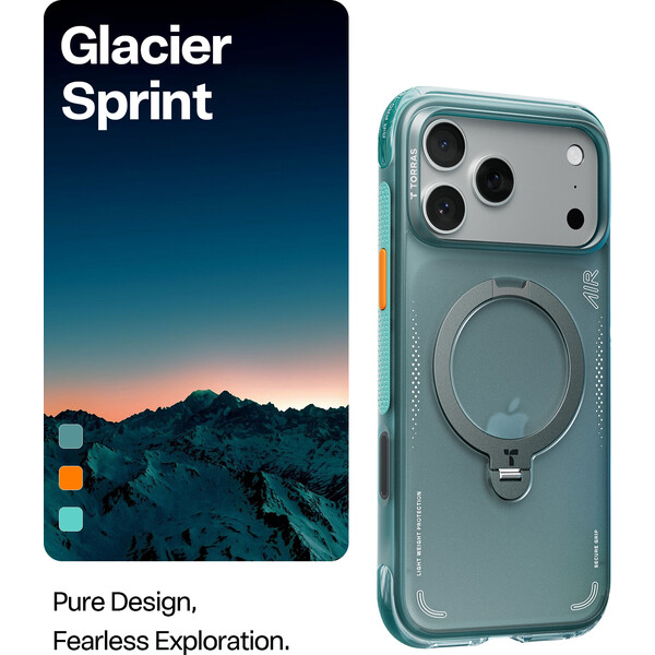 Torras Ostand Q3 Air MagSafe kryt iPhone 17 Pro glacier sprint - Pouzdra - Obrázek c652614d9ad043a3b8f25a0ccca8fea9