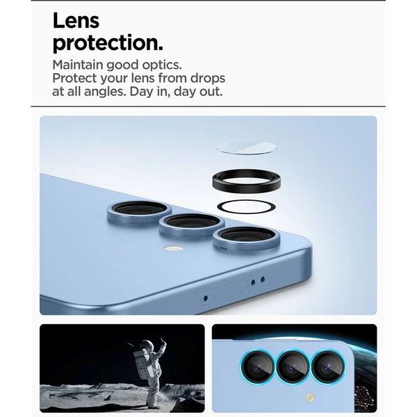 Spigen Glass tR EZ Fit Optik Pro HD skla na fotoaparát Samsung Galaxy S25+ černá (2 ks) - Ochranné folie a skla - Obrázek c690d053ce2146d4af85343fa0eeed1d