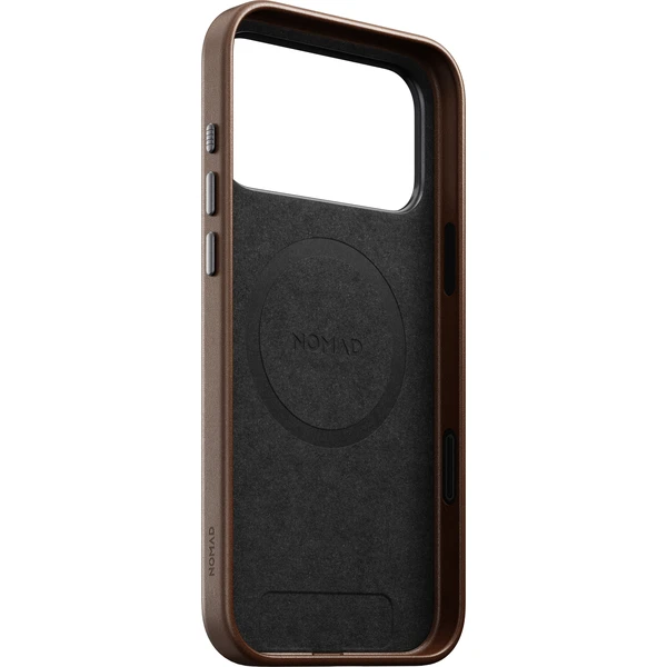 Nomad Traditional Leather MagSafe kožený kryt iPhone 17 Pro Max/18 Pro Max Brown - Pouzdra - Obrázek c6bdff4bb37847938539a611df5a9d03