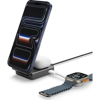 Spigen Essential MagSafe 2in1+C Qi2/MagSafe nabíječka (25W) černá - Nabíječky