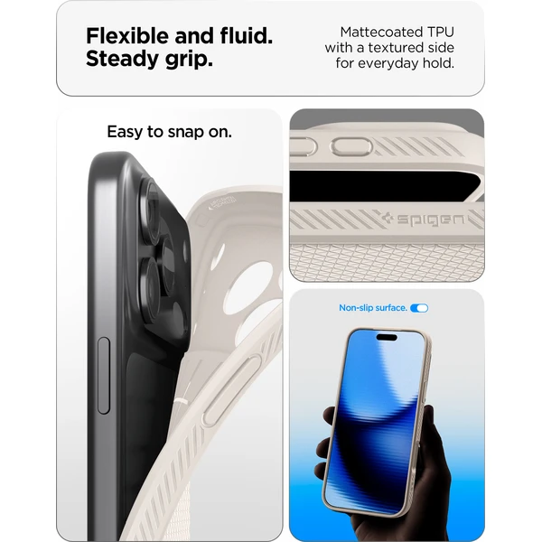 Spigen Liquid Air kryt iPhone 18 Pro Max/17 Pro Max natural titanium - Pouzdra - Obrázek c6c00088cdf94c4fbadfc47425407286