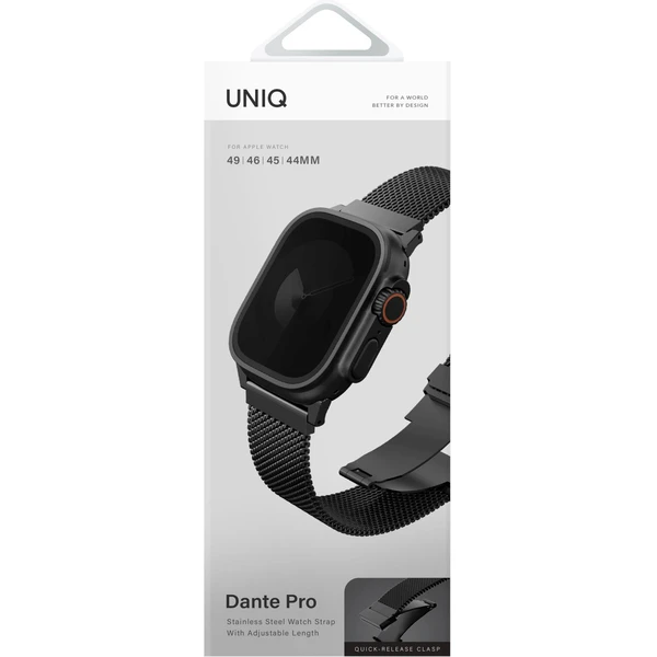 UNIQ Dante Pro ocelový řemínek 49/46/45/44mm černý - Řemínky - Obrázek c6d9a0aa56a1488894c30d5bb35795dd