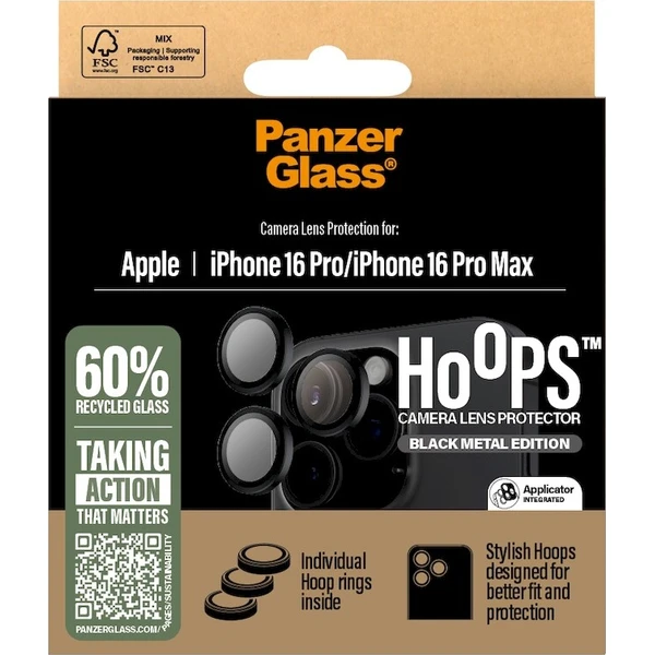 PanzerGlass® HoOps™ Apple iPhone 17 Pro/16 Pro/15 Pro/17 Pro Max/16 Pro Max/15 Pro Max černý hliník - Ochranné folie a skla - Obrázek c72b935dd0b8412d9d872b89a9aebfd4