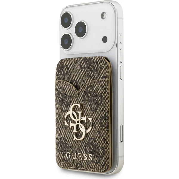 Guess PU 4G Mirror MagSafe Cardslot peněženka se stojánkem hnědá - Peněženky - Obrázek c7317d9fac364260bdf5e3fd5600ad51