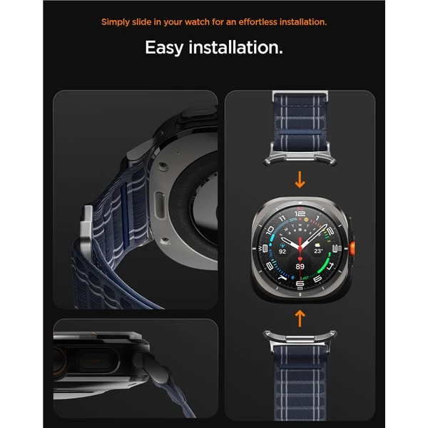 Spigen Fabric Band řemínek (hook-and-loop) Samsung Galaxy Watch Ultra 47mm černý - Řemínky - Obrázek c75f2c8bd2d2405fbbf300d64a763f74