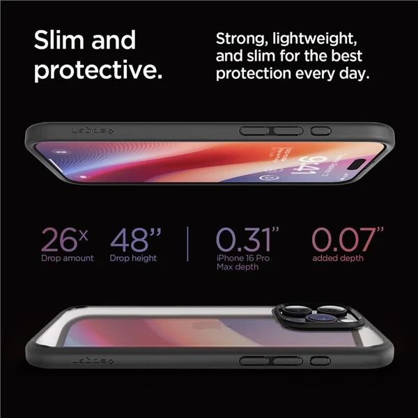 Spigen Crystal Hybrid kryt iPhone 16 Pro Max matte black - Pouzdra - Obrázek c75fa8aec06b4e6abcce997e70c9db56