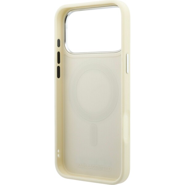 Karl Lagerfeld PU Saffiano Ring Stand MagSafe kryt iPhone 18 Pro béžový - Pouzdra - Obrázek c76342c63db64443853b470c424274f0