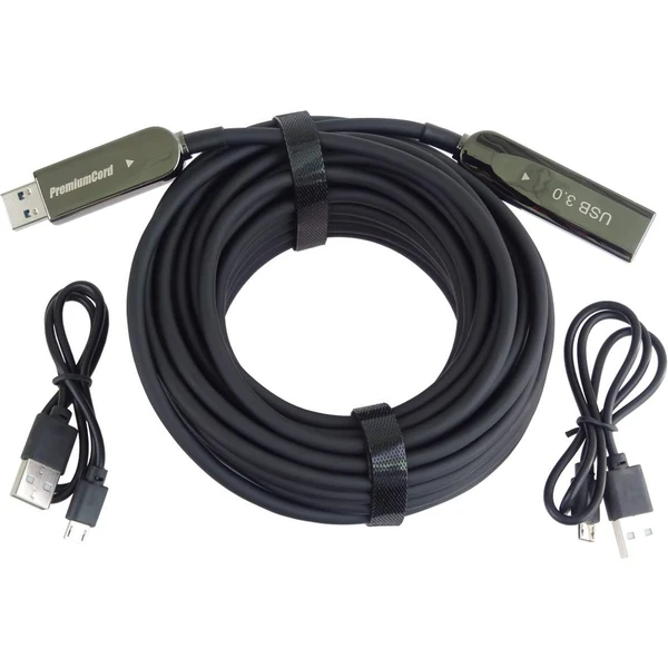 PremiumCord USB-A/USB-A prodlužovací optický kabel 30m černý - Kabely a redukce - Obrázek c765d6749c0e427499fef955fda4399d