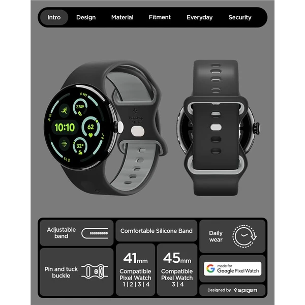 Spigen Nano Pop Band řemínek Google Pixel Watch 4/3/2/1 (41mm) černý - Řemínky - Obrázek c76e1915a81d42558cdf6fa81f209790