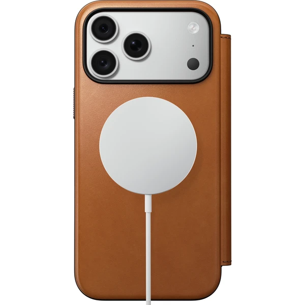 Nomad Modern Leather Folio (Horween) MagSafe kožené pouzdro iPhone 17 Pro Max/18 Pro Max Saddle - Pouzdra - Obrázek c7e16023a00e4e3aaded67e1597ccf18