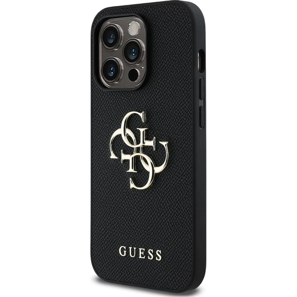 Guess PU Grained 4G Metal Logo kryt iPhone 14 Pro černý - Pouzdra - Obrázek c7f3c9d7530e429a82927606a7310fe2