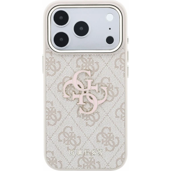 Guess PU 4G Resin Metal Logo kryt iPhone 18 Pro Max růžový - Pouzdra - Obrázek c833063f550341d6bf280f230811e12b