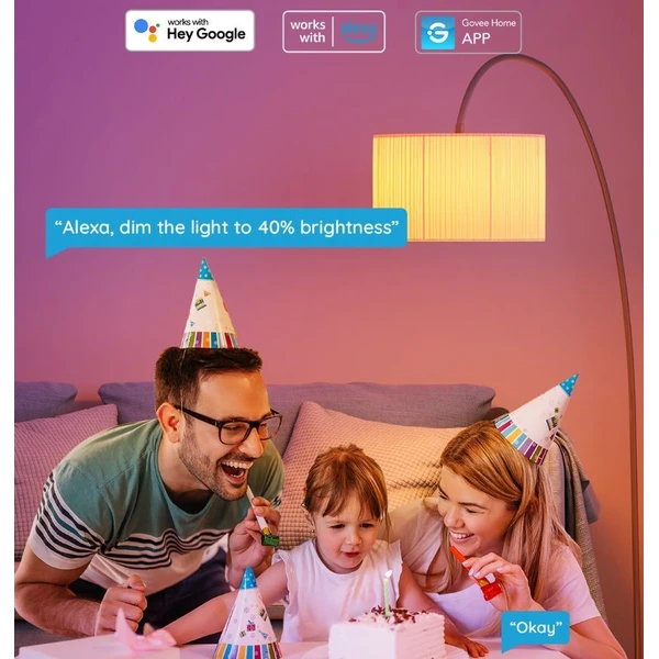 Govee Smart žárovka RGBWW 12W-85W 1200lm E27 Long Life - Žárovky - Obrázek c86d09f6bb9140e99dbaec68bfedadac