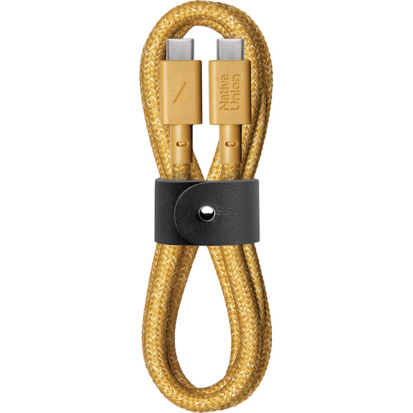 Native Union Belt Cable USB-C/USB-C kabel 1,2m, 60W horčicový