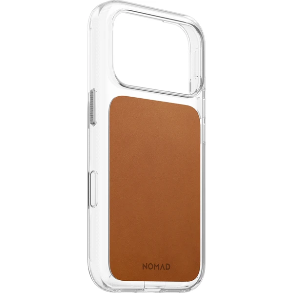 Nomad Clear Leather (Horween) MagSafe kryt iPhone 17 Pro/18 Pro Saddle - Pouzdra - Obrázek c87c01dd361c496faf8df21067a53017