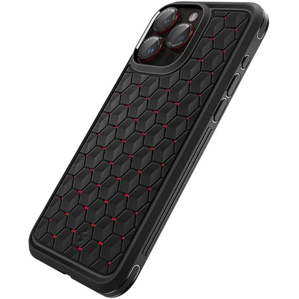 Spigen Glass tR EZ Fit Optik Pro skla iPhone 17-14 Pro/17-14 Pro Max black/red (2 ks) - Ochranné folie a skla - Obrázek c888b1bda51d478c9f4e73c3b03b1f56