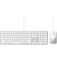 Satechi Slim CLX3 Wired Combo klávesnice a myš (US English) stříbrná - Klávesnicové sety