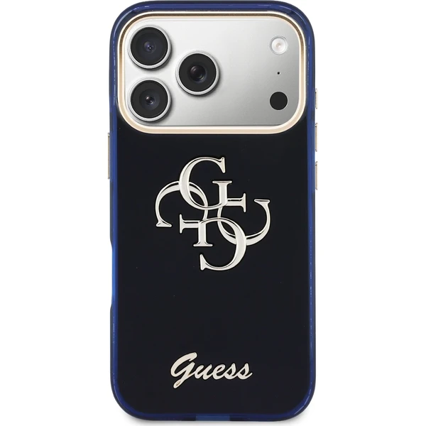 Guess IML 4G Script Metal Logo kryt iPhone 17 Pro Max modrý - Pouzdra - Obrázek c8a20c4e22c94b178680997787c2d207