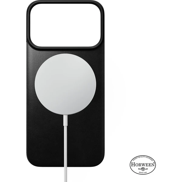 Nomad Magnetic Leather Back (Horween) MagSafe kožený kryt iPhone 18 Pro Black - Pouzdra - Obrázek c91e835927bd4f088829093f187aebe2