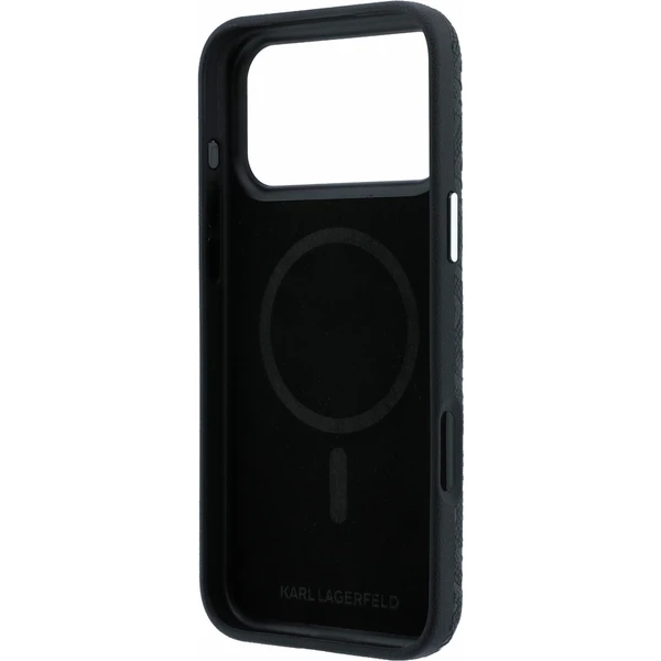 Karl Lagerfeld PU Grained Allover Semi Wrap Magsafe kryt iPhone 18 Pro černý - Pouzdra - Obrázek c928a651839a43309b6b37bb041826f6