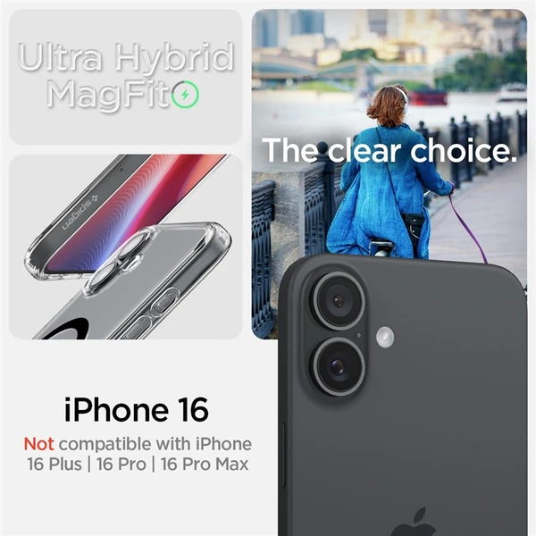 Spigen Ultra Hybrid MagSafe kryt iPhone 16 black - Pouzdra - Obrázek c94ca1c8f43d48e49a406d39d0b96c70