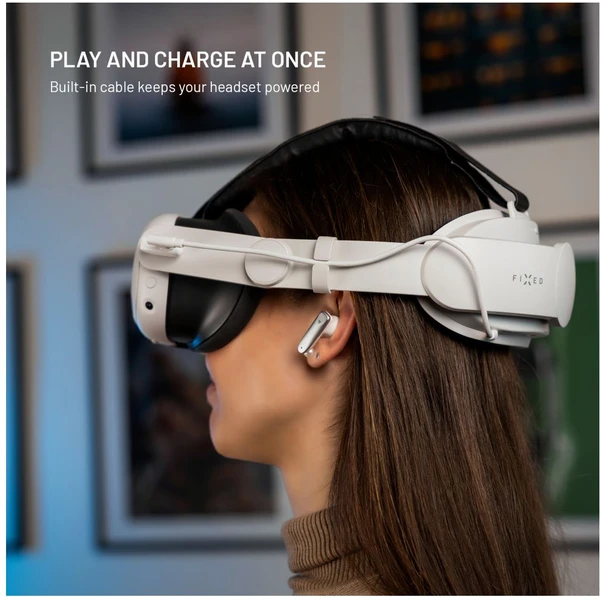 FIXED VR Power Headstrap náhlavní popruh s baterií Meta Quest 3/3S (6000 mAh), bílý - Pomůcky pro virtuální realitu - Obrázek c95a2c5e0d1c4faf8cf51fea240238d0