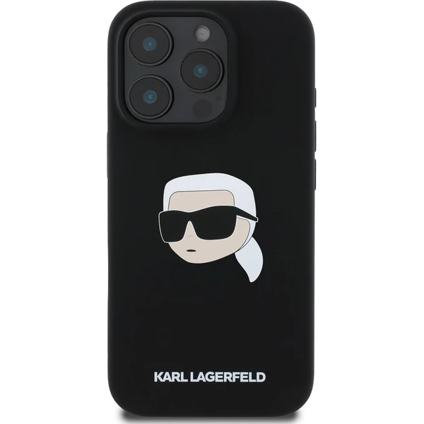 Karl Lagerfeld Liquid Silicone Karl Head MagSafe kryt iPhone 16 Pro černý - Pouzdra - Obrázek c9607627a9ff4aac803ffb86aac3bc46