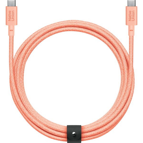 Native Union Belt Cable XL USB-C/USB-C kabel 3m, 100W meruňkový