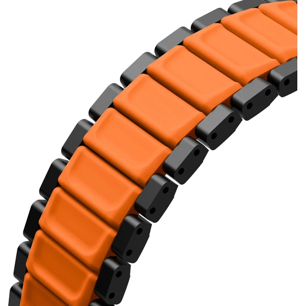 UNIQ Strova Flex titanový řemínek pro Apple Watch 49/46/45/44mm Midnight Black/Volt Orange - Řemínky - Obrázek c99d64a7188e46bd849e79bb1ca70b17