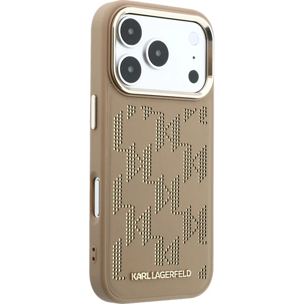 Karl Lagerfeld PU Perforated Monogram MagSafe kryt iPhone 17 Pro Max béžový - Pouzdra - Obrázek c9a7a926f9674fd19fb034769ce62b5b