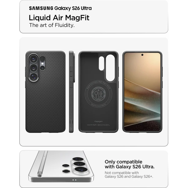Spigen Liquid Air MagSafe kryt Samsung Galaxy S26 Ultra matně černý - Pouzdra - Obrázek c9b2d9c3ff7f4e758a221165e9023071