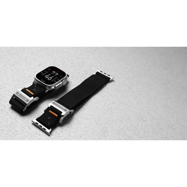 Aulumu A11 Mag Buckle Slim řemínek Apple Watch 49/46/45/44/42mm Silver Buckle/Black Strap - Řemínky - Obrázek c9c2bf3d18fa48819f59d5b81853de01