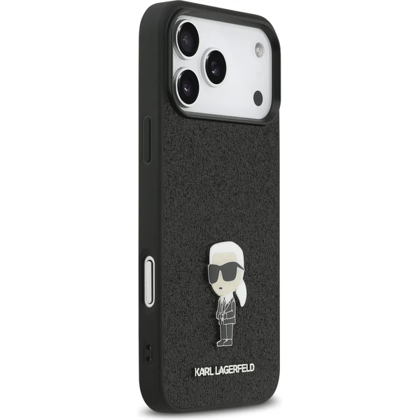 Karl Lagerfeld Fixed Glitter Metal Ikonik kryt iPhone 17 Pro Max černý - Pouzdra - Obrázek c9d02840aa7e4565aa2a62b272b85786