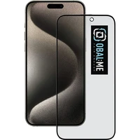 OBAL:ME Privacy 5D tvrzené sklo Apple iPhone 15 Pro Max černé - Ochranné folie a skla