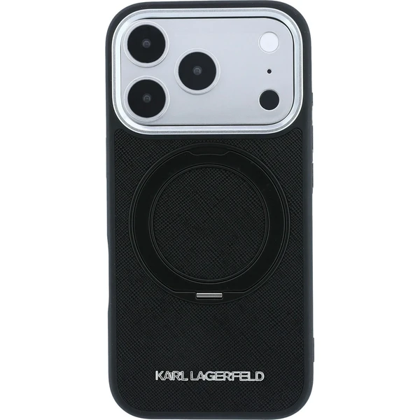 Karl Lagerfeld PU Saffiano Ring Stand MagSafe kryt iPhone 18 Pro Max černý - Pouzdra - Obrázek ca18d810f4a64083b587c97a122195a1