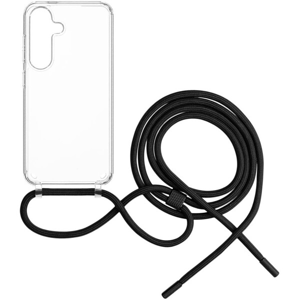 FIXED Pure Neck kryt s černou šňůrkou na krk pro Samsung Galaxy S25