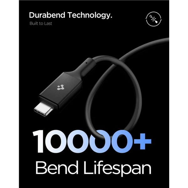 Spigen Essential USB-C/USB-C napájecí kabel 240W 1,2m černý - Kabely a redukce - Obrázek ca55adea6262451bb9ca92357f389b1e