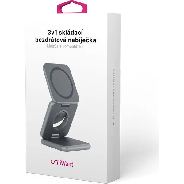 iWant Mag+ Foldable 3v1 bezdrátová MagSafe nabíječka vesmírně šedá - Nabíječky - Obrázek ca91bf06f6c04ae299c70b7d9f244ef2