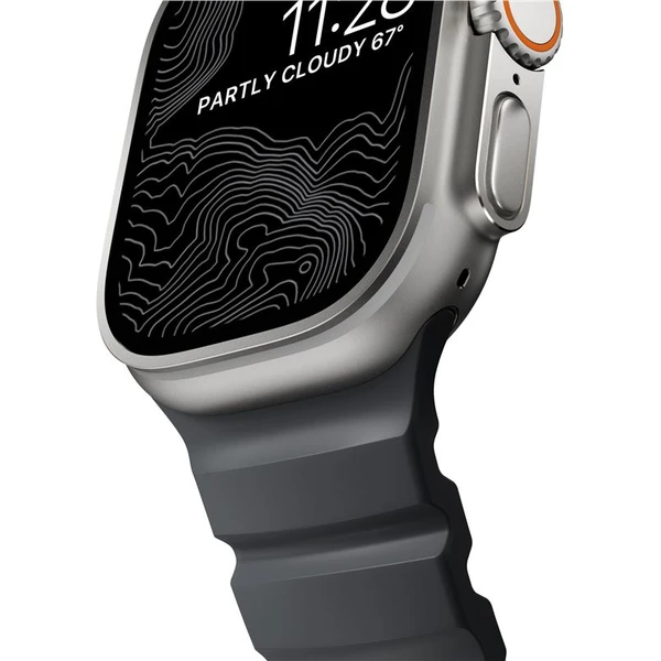 Nomad Rocky Point Band řemínek Apple Watch 49/45/44/42mm stříbrný/tmavě šedý - Řemínky - Obrázek caabbc6476664cbeb87e8e452f528a06