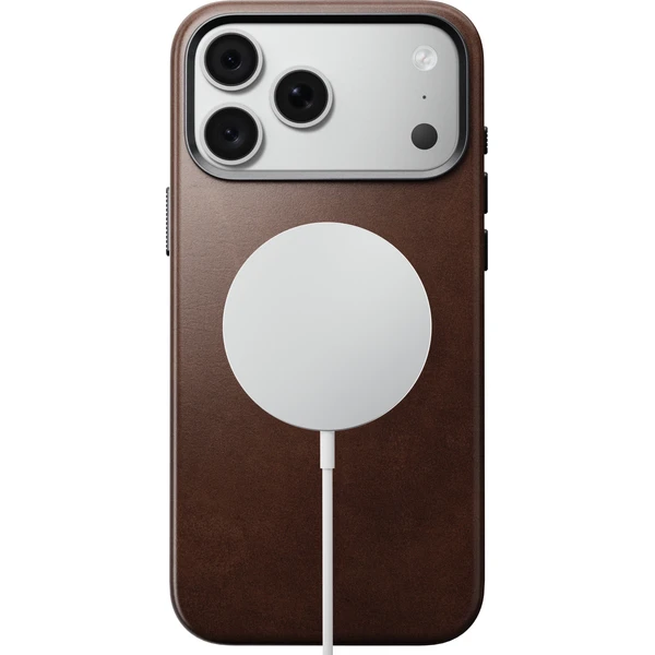 Nomad Traditional Leather (Horween) MagSafe kožený kryt iPhone 17 Pro Max/18 Pro Max Rustic Brown - Pouzdra - Obrázek cb37ad35c2ef4fdeaa37ca562b762435