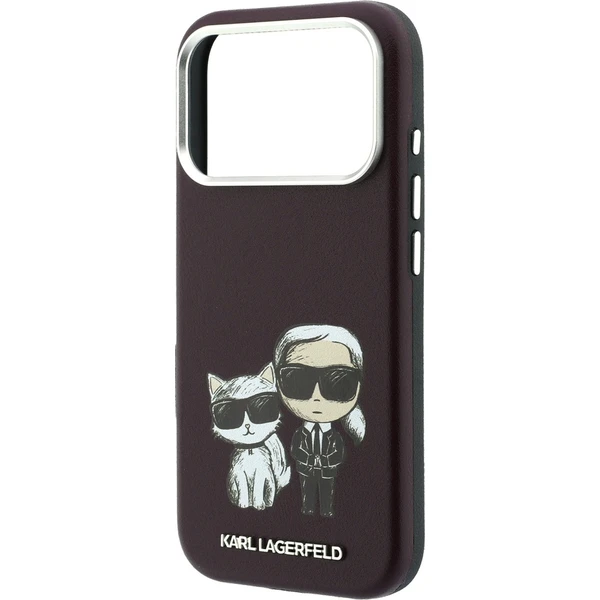 Karl Lagerfeld PU Semi Wrap Smooth Sketch Bodies Magsafe kryt iPhone 18 Pro vínový - Pouzdra - Obrázek cb4dd5754f8e4fbca6aa09b9181f940b
