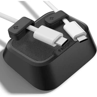 Spigen Magnetic Cable Holder magnetický organizér černý - Organizéry